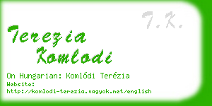 terezia komlodi business card