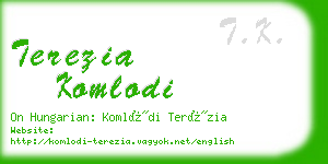 terezia komlodi business card